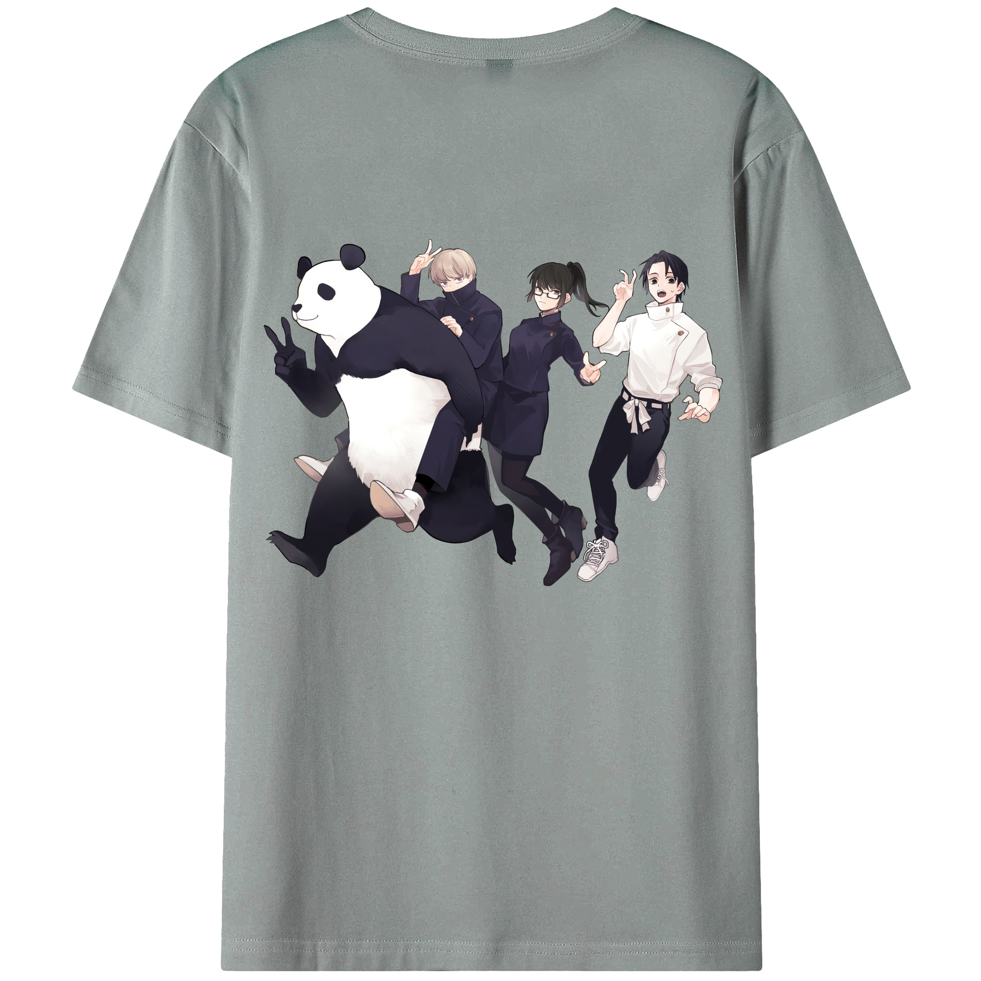 （画像用） 呪術廻戦 Jujutsu Kaisen 綿100％ メンズ半袖Tシャツ（バックプリント） 通気性